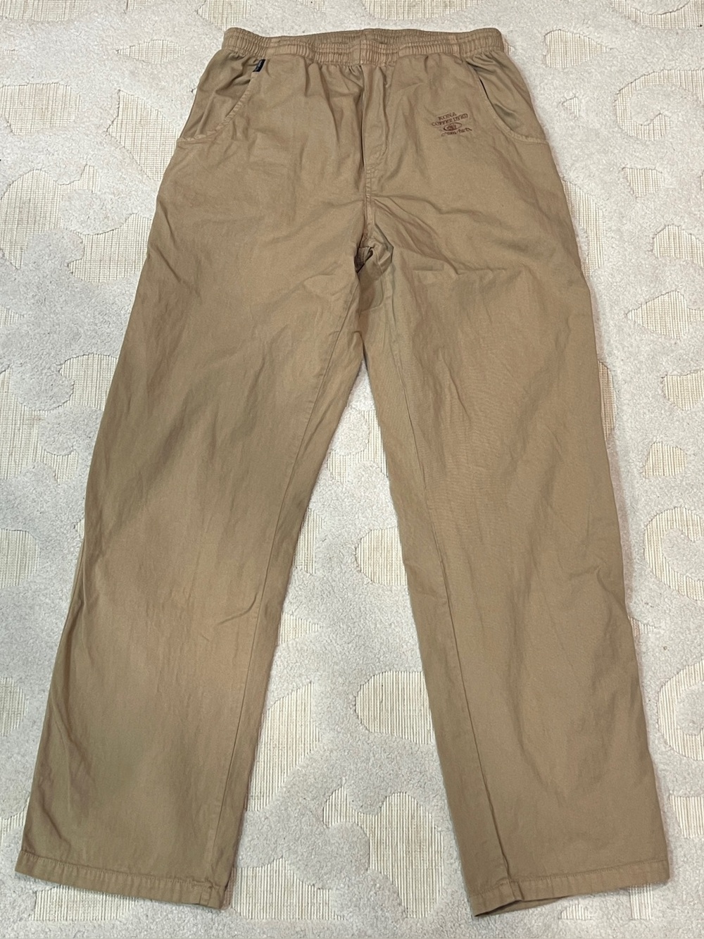 Crazy Shirts Hawaii Pants Mens L Joggers Kona Coffee Dyed Drawstring Canvas